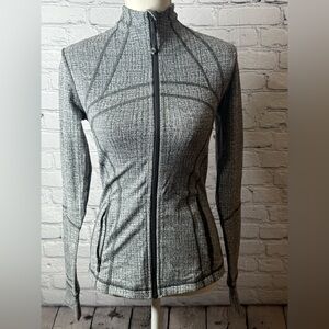 Lululemon define jacket gray tweed color size 6